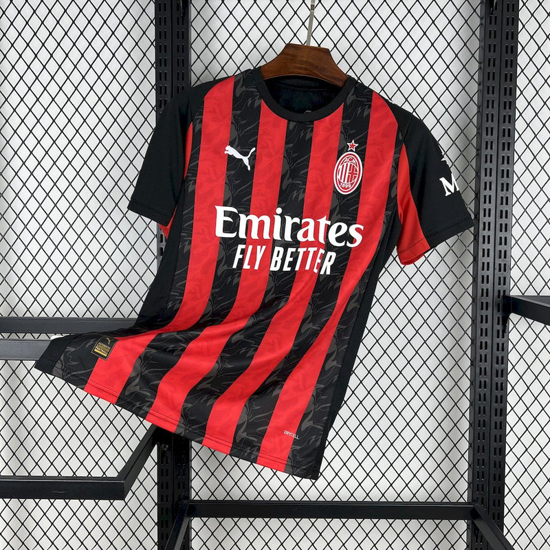 CAMISOLA DO MILAN 25/26 VERMELHO E PRETO