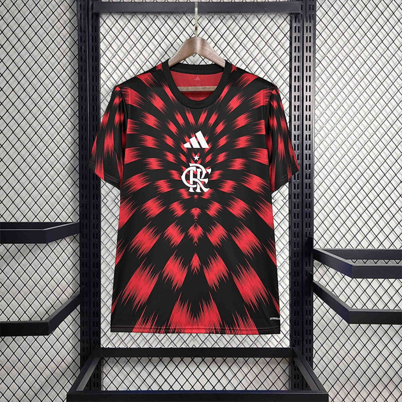 CAMISOLA DO FLAMENGO 25/26 VERMELHO E PRETO TREINO